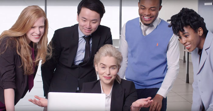 Emilia Clarke Tries Her Hand At Stock Photography, And The Result Is So Funny The Internet Wants Her To Star In 'The Office'