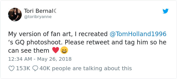 Fan Recreated Tom Holland's Photoshoot To Get His Attention, Didn't Expect His Response