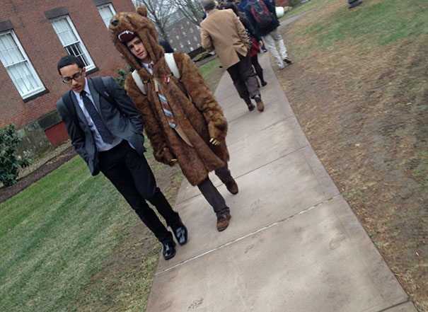 My School Requires A Full Suit And Tie Dress Code. However A Coat Is Allowed In The Winter
