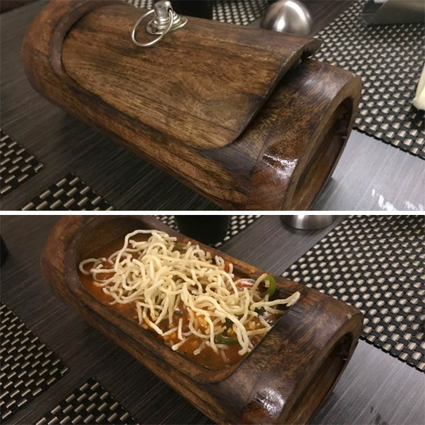 Of Course I Want To Eat My Noodles From A Log. Silly Bowls And Plate Eaters I Tell You