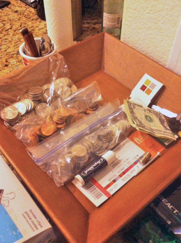 32 Year Old Child In My Mom's Eyes. This Visit I Cleaned For Two Days So She Wouldn't. Today I Woke Up And Looked In My Loose Change Box. *Sigh* I Love You Mom