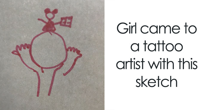 People Are Amazed By This Tattoo Artist’s Skill In Understanding His Client’s Wish From Such A Bad Sketch