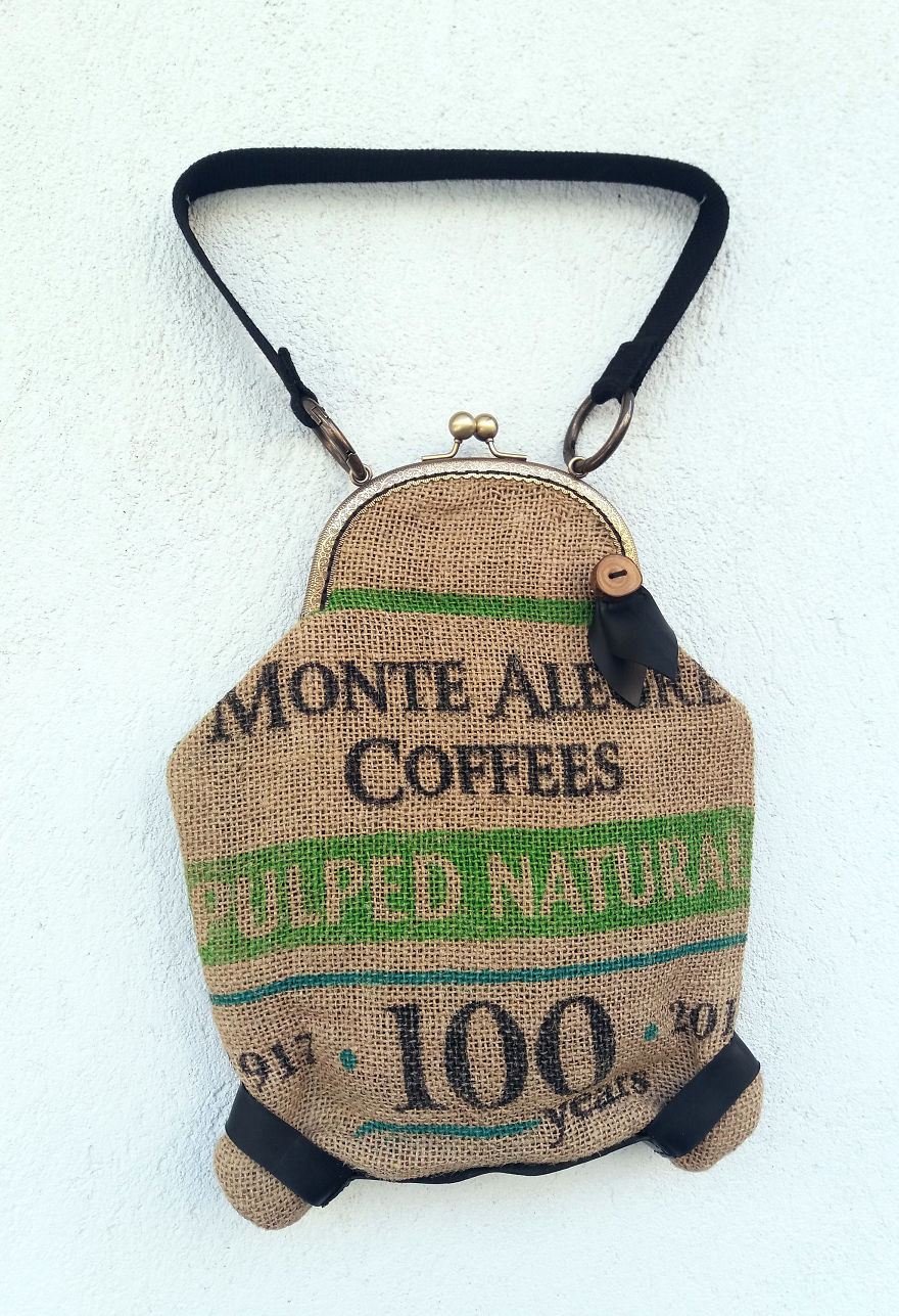 I Make Upcycled Accessories Out Of Used Bike Inner Tubes And Burlap Coffee Sacks