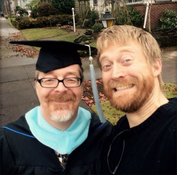 Me And My Dad (25, And 51) Just Graduated College In The Same Class!