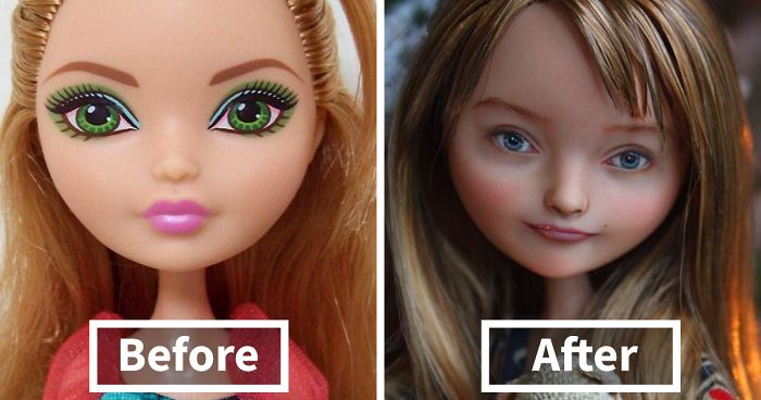 Ukrainian Artist Removes Makeup From Dolls To Repaint Them, And Result Is Almost Too Real
