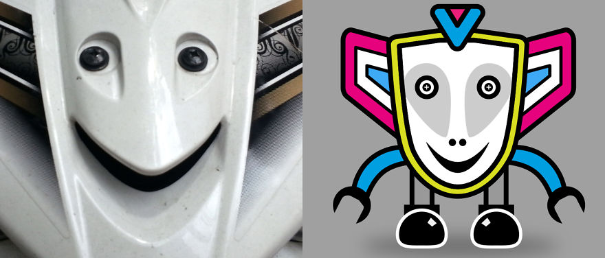 I Create Cartoon Characters From Faces Found In Everyday Objects