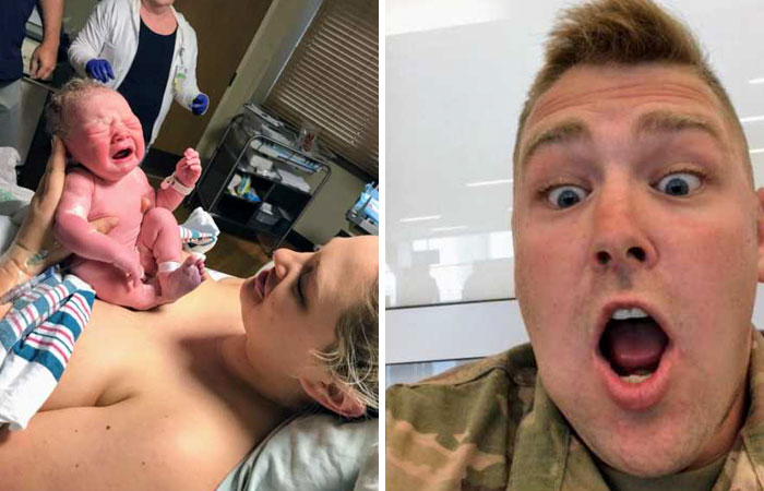 Soldier Breaks Down In Front Of Everybody When He Answers A Call From His Pregnant Wife