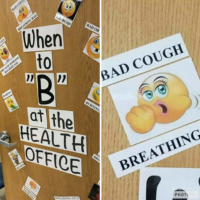 I'm Not Sure This Health Office Understands This Emoji