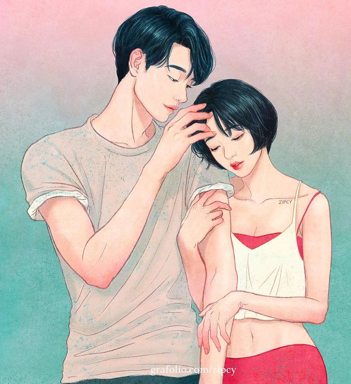 Korean Illustrator Captures Love And Intimacy So Well That You Can Almost  Feel It (Part 2) | Bored Panda