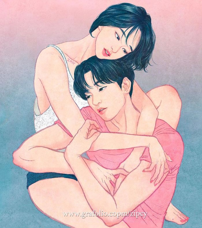 New-Romantic-Couple-Illustrations-Korea-Zipcy