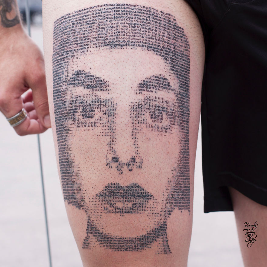 Tattooist Uses Computer Codes To Make Her Tattoos And The Result Impresses