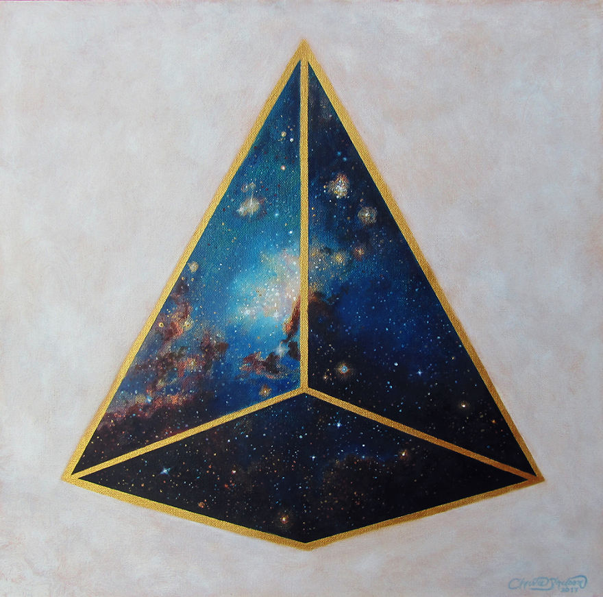 Painting Series Using Hubble Images & Geometry (20+paintings)