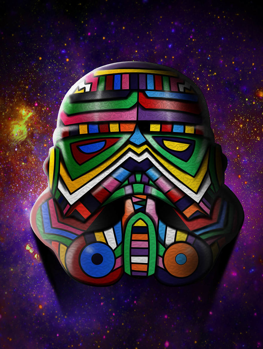 We Combinined Stormtrooper Helmets With A Variety Of Fun Themes Using Photoshop