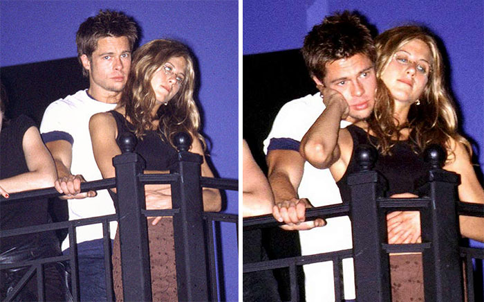 Primera foto de Brad Pitt y Jennifer Aniston juntos, en un concierto en 1998