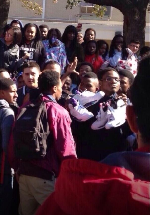 There Was A Fight At My School And This Kid Decided To Start Selling Jordan's