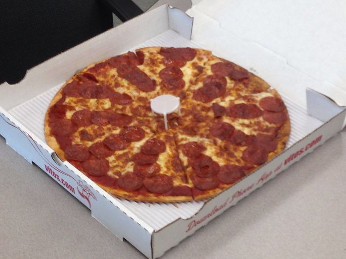 The Guy At The Pizza Place Said They Were 'Trained' To Put The Pepperoni Like This