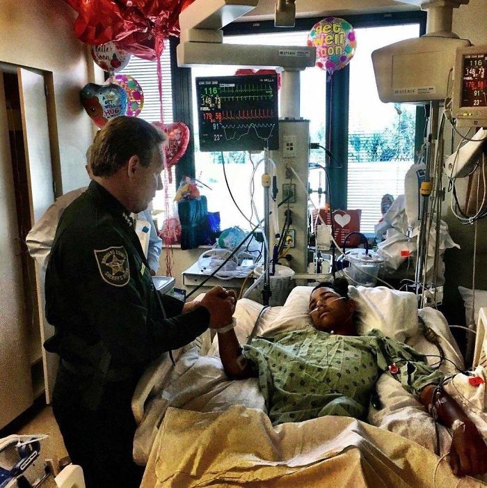 This Is Anthony Borges, 15. He Used His Body To Hold A Classroom Door Shut, Protecting 20 Other Students Inside As The Gunman Fired Through The Door, Hitting Him Five Times. May He Have A Speedy Recovery