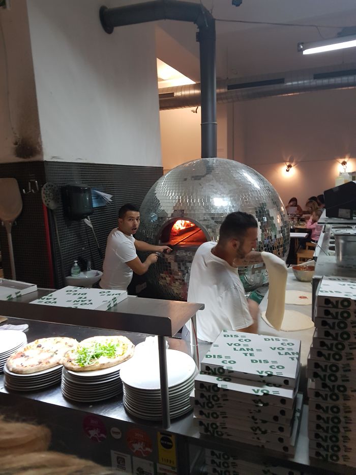 This Disco-Ball Pizza Oven