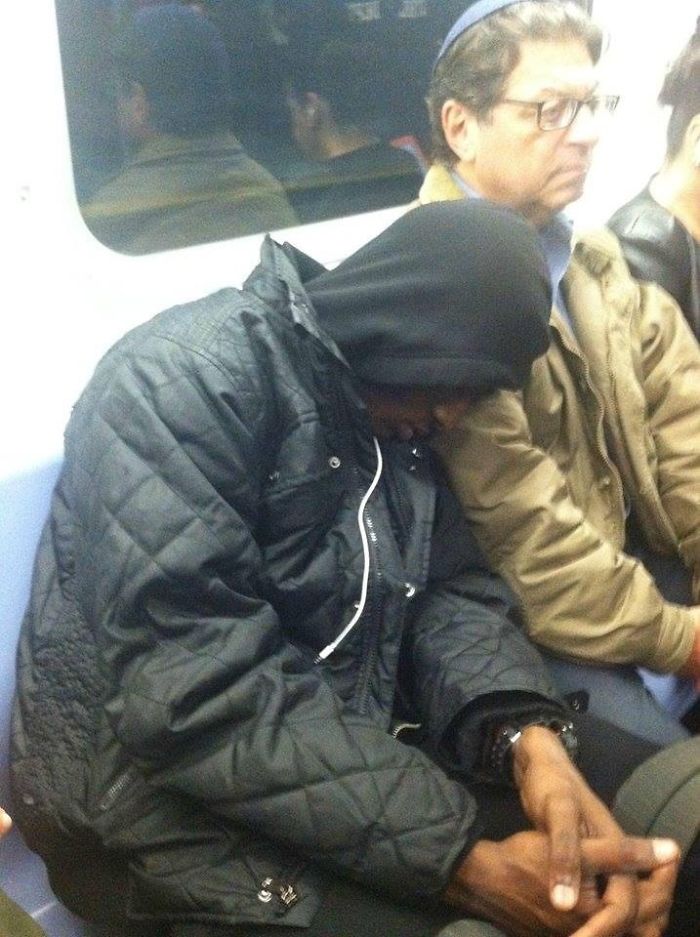 Someone Falls Asleep On His Shoulder; Lets Him Sleep 12 More Stops Claiming, "We've All Had Long Days"
