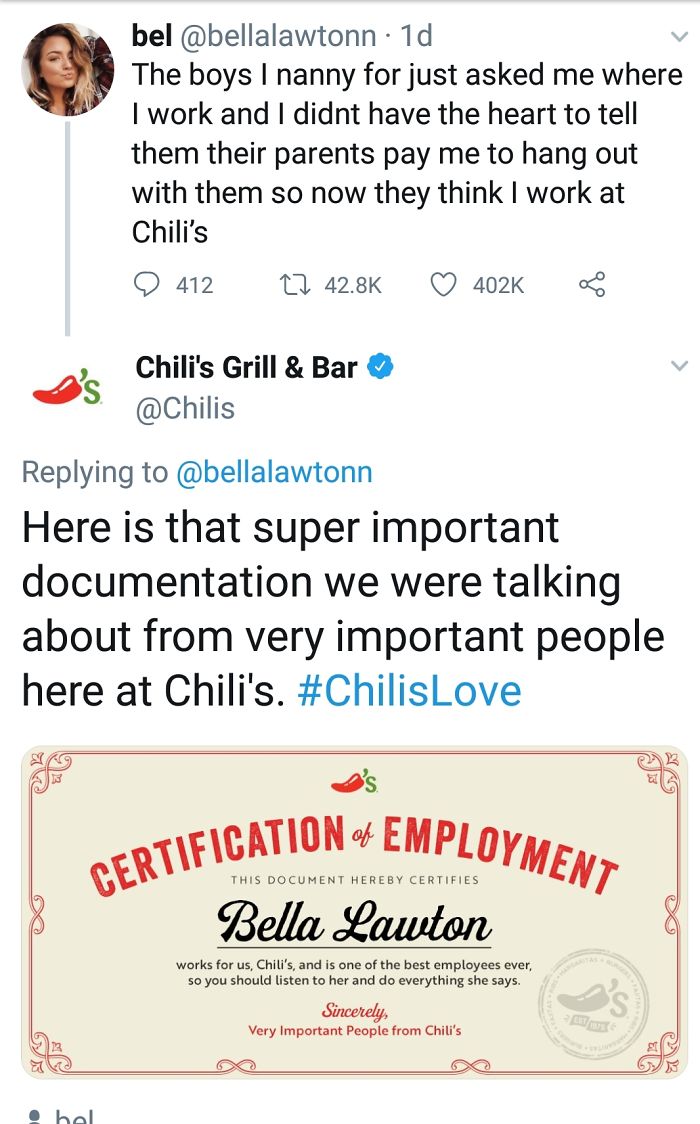Just Chili's Being Cool
