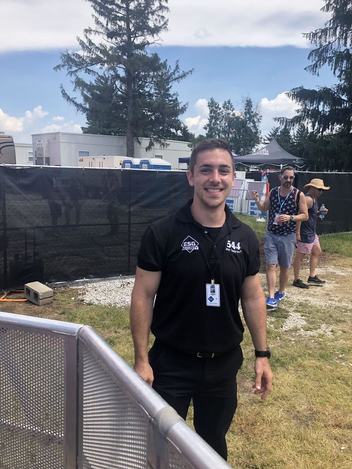 This Is Jake. At The Indy 500 Snake Pit (A Concert In The Middle Of The Track) On Sunday It Was 92 Degrees And Jake Repeatedly Would Go Out Of His Way To Get Dehydrated Kids Some Cold Water. He Also Did It With A Smile On His Face The Whole Time. Thanks Jake