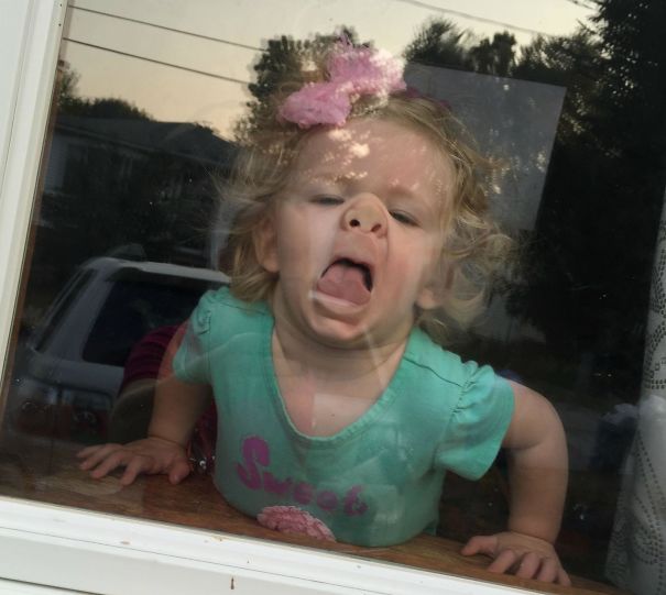 My 1-Year-Old Saying Goodbye To Me This Morning