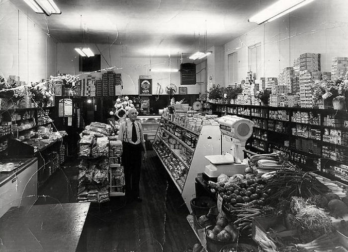My Great Grandfather Standing In His Grocery Store, Evansville, IN, 1960