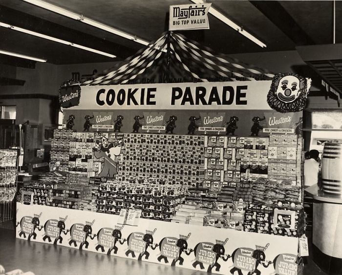 Mayfair Supermarket Cookie Display, 1950s