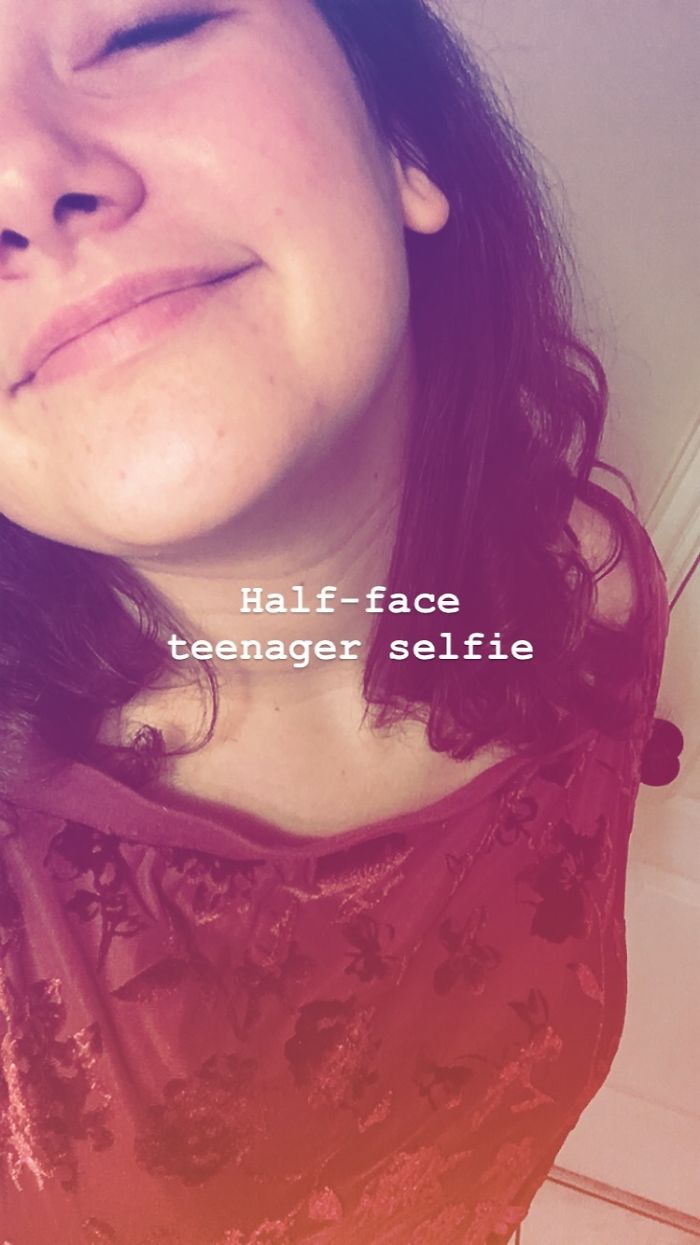 Half-Faced Teenager Selfie