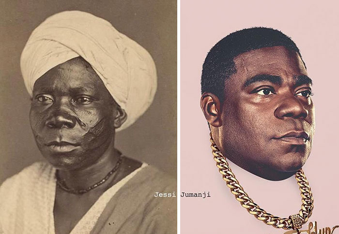 Artist Combines Black Celebrities With Their Native African Counterparts