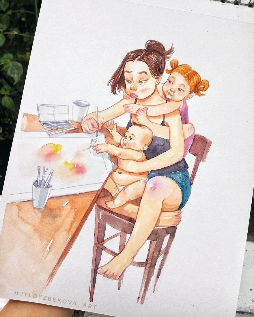 Funny Mother Illustrations