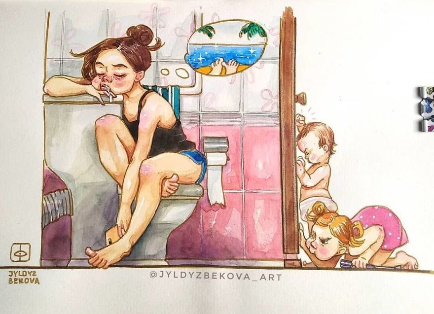 Funny Mother Illustrations