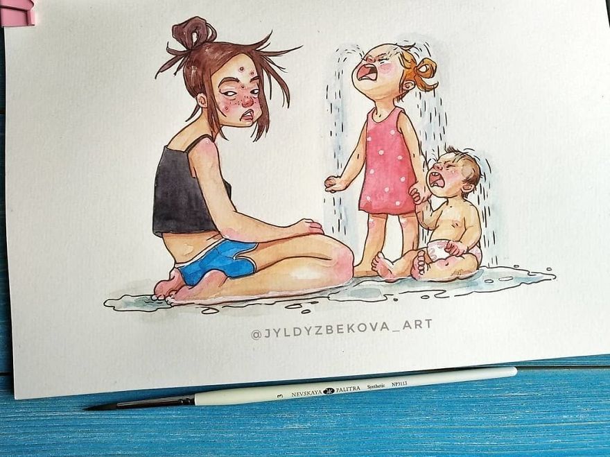 Funny Mother Illustrations