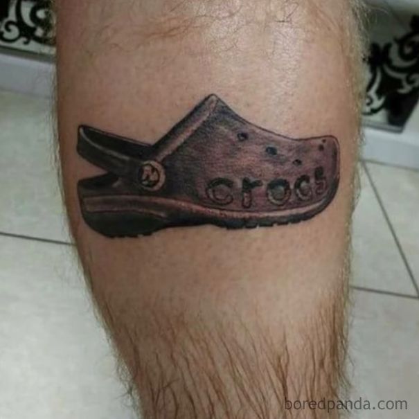 Crocs shoe tattoo