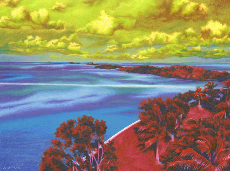 Artist Creates "Digital" Landscapes Using Only Colored Pencil Artist Creates "Digital" Landscapes Using Only Colored Pencil