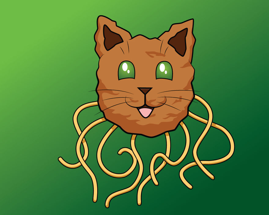 Meatball Spaghetti Cat