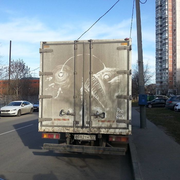 Drawings On Dirty Cars