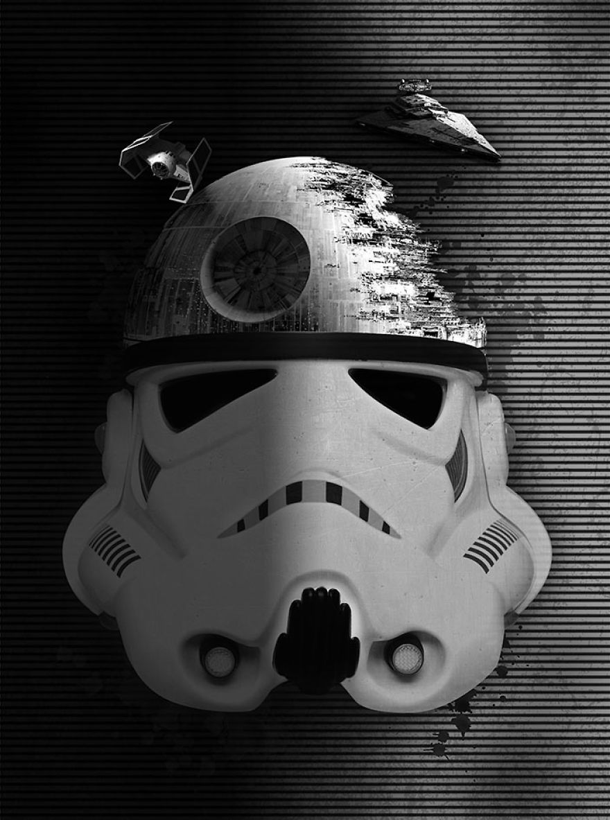 We Combinined Stormtrooper Helmets With A Variety Of Fun Themes Using Photoshop