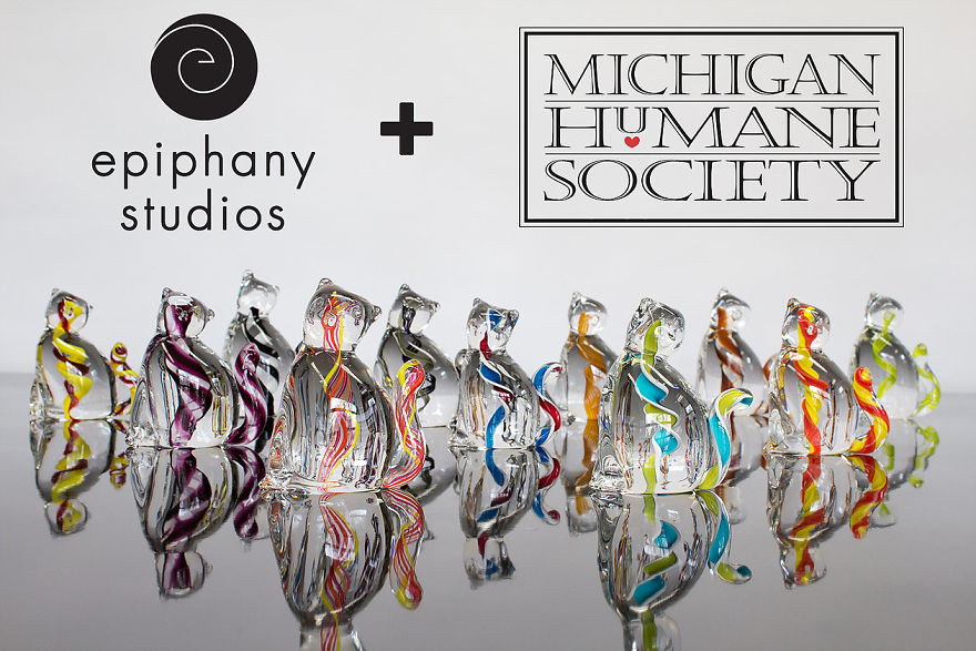 We Make Adorable Pet-Themed Glass Products To Benefit The Michigan Humane Society!