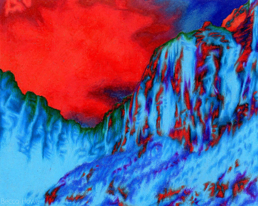 Artist Creates "Digital" Landscapes Using Only Colored Pencil Artist Creates "Digital" Landscapes Using Only Colored Pencil