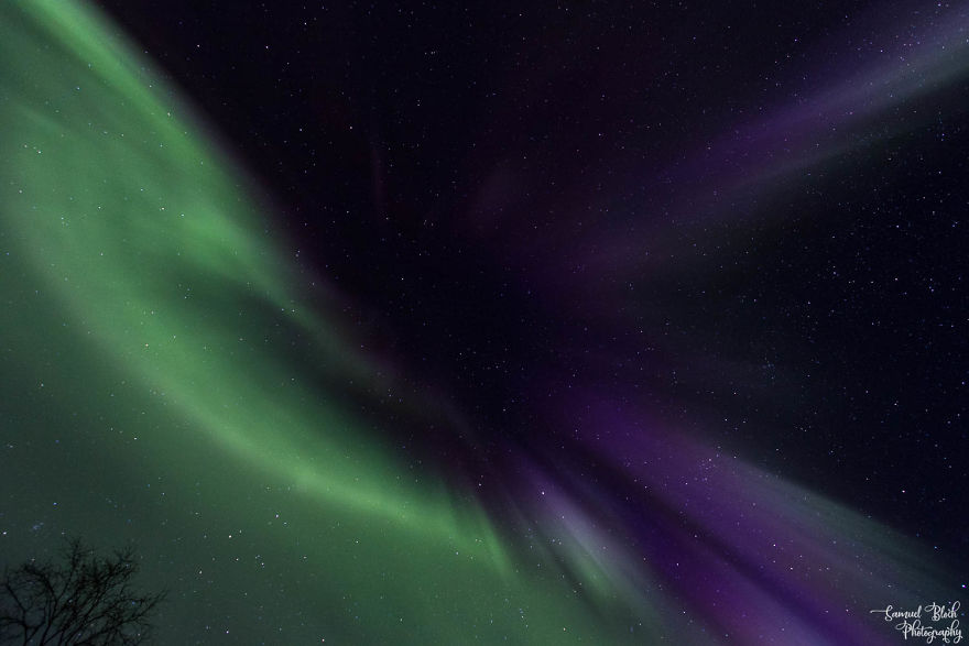 Northern Lights In The Sky Of Lapland