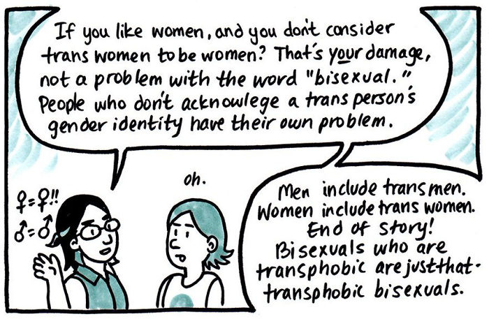 The Way This Artist Explained Bisexuality In A Simple Comic Went Viral, But Not Everyone Agrees
