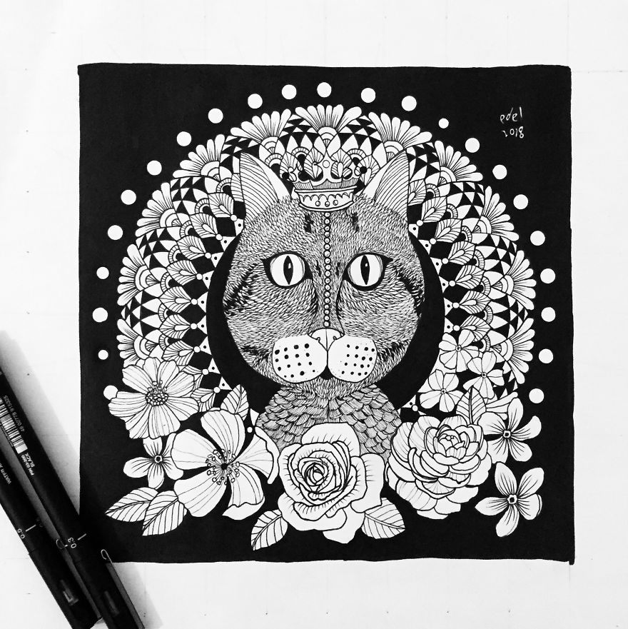 I Love Drawing Mandala-Inspired Pet Portraits