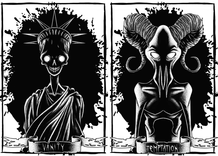 I Created Dark Illustrations To Portray The Masks We Wear