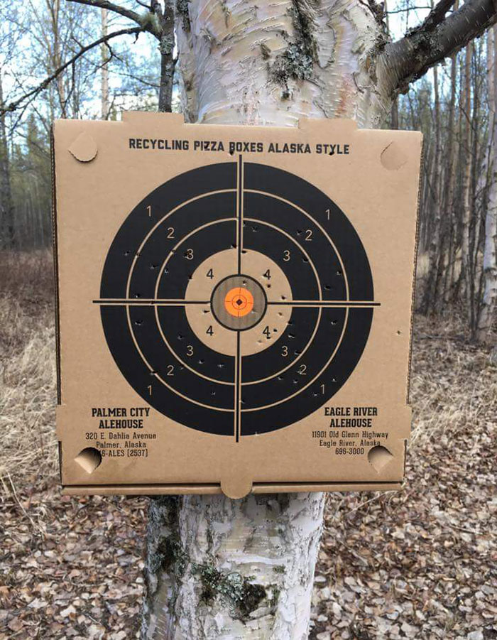 Alaska Pizza Place Has Boxes That Double As Targets For Shooting