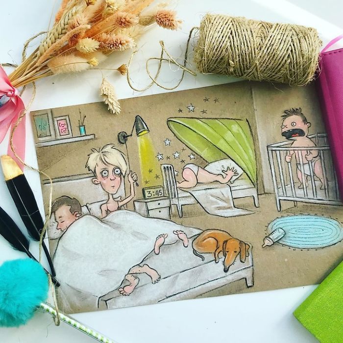Russian Mother Of Two Creates Hilariously Honest Illustrations About Her Everyday Problems