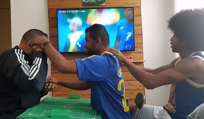 Guys Help Blind And Deaf Friend ‘Watch’ Word Cup And It Melts Everyones’ Hearts