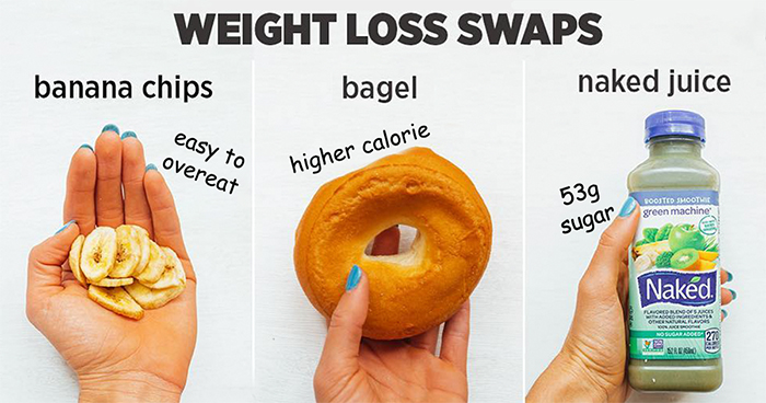 Woman Shows How Easy It Is To Lose Weight By Making 39 Genius Food Swaps