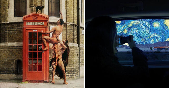 10+ Figures From Famous Paintings Invade Modern Day Settings, And They Fit Too Well