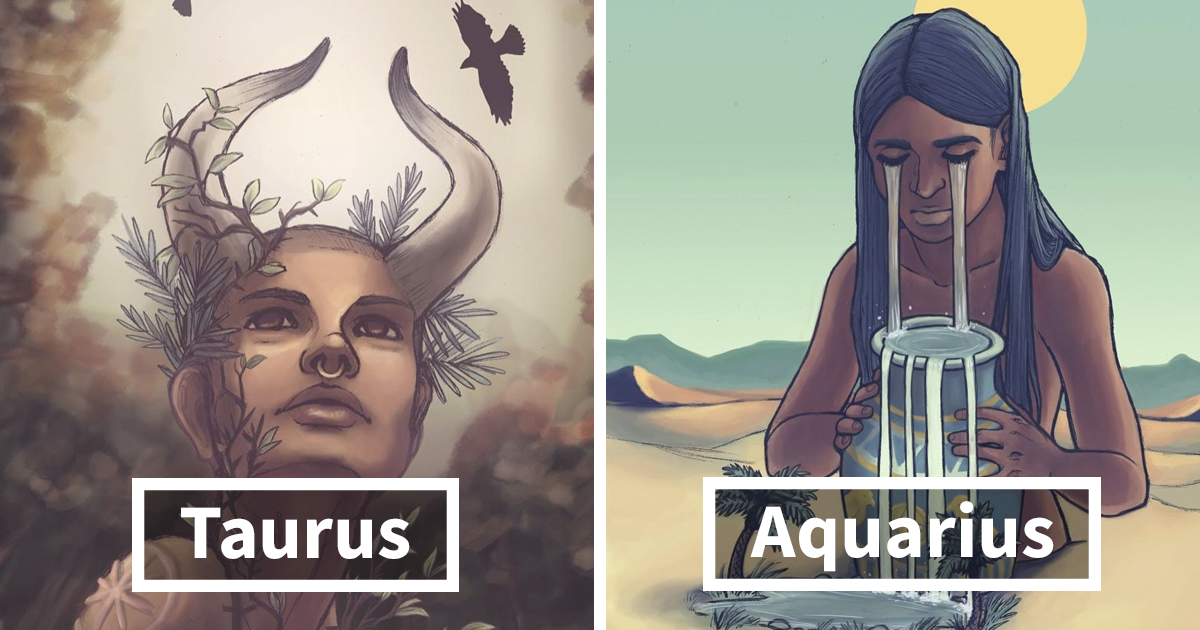 Illustrator Recreates The Zodiac As Goddesses, And The Result Is